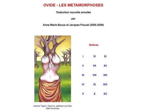 Ovide - Les Métamorphoses - Traduction Boxus et Poucet