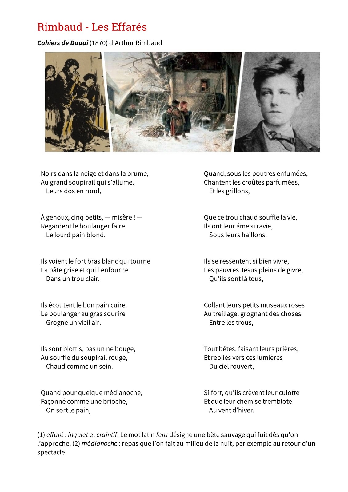 Rimbaud - Les Effarés